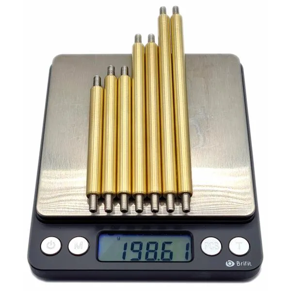 7 pieces crawler links with a total weight of 198 grams